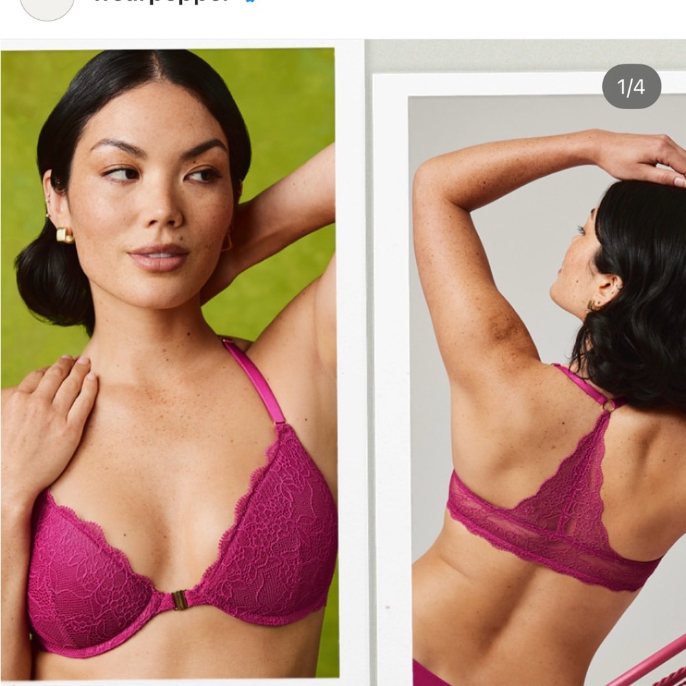 Pepper lace lift up bra
